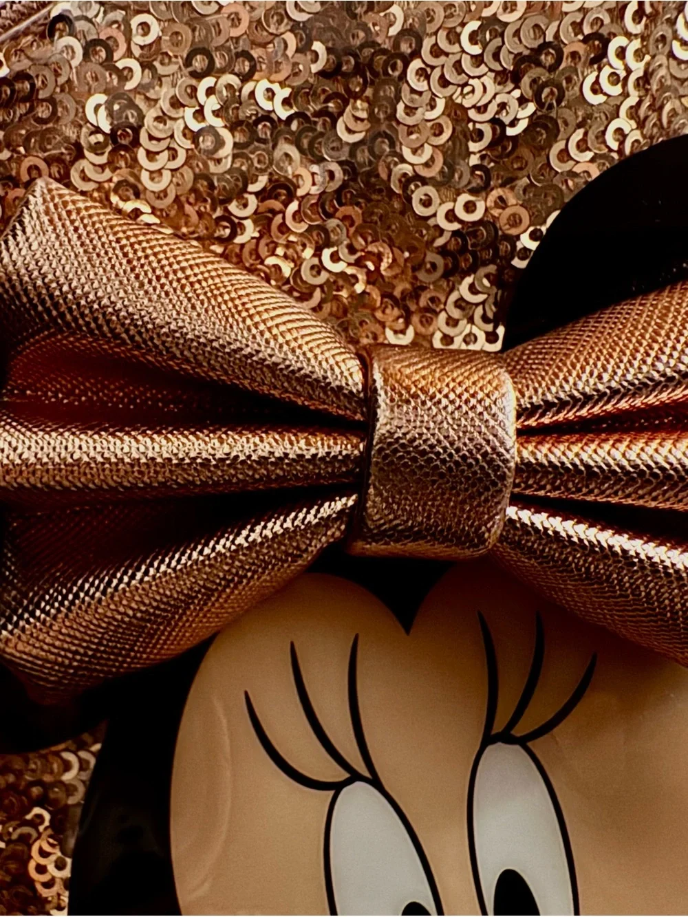 Disney Minnie Mouse Rose Gold Sequin Crossbody Bag